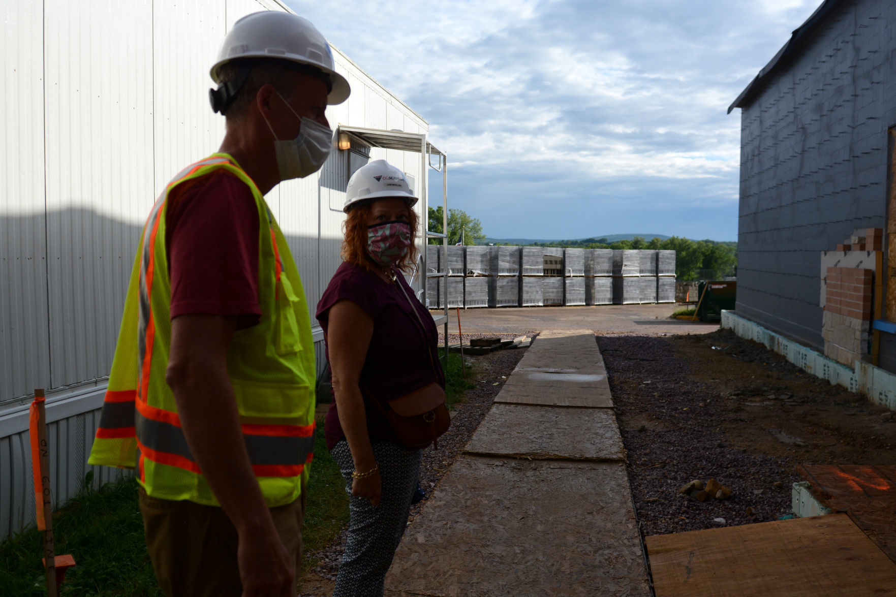 Baraboo middle school construction tour, June 23, 2020